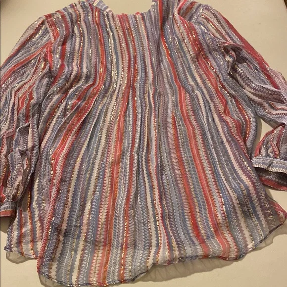 Striped Multicolor Women's Top - Picture 3 of 4